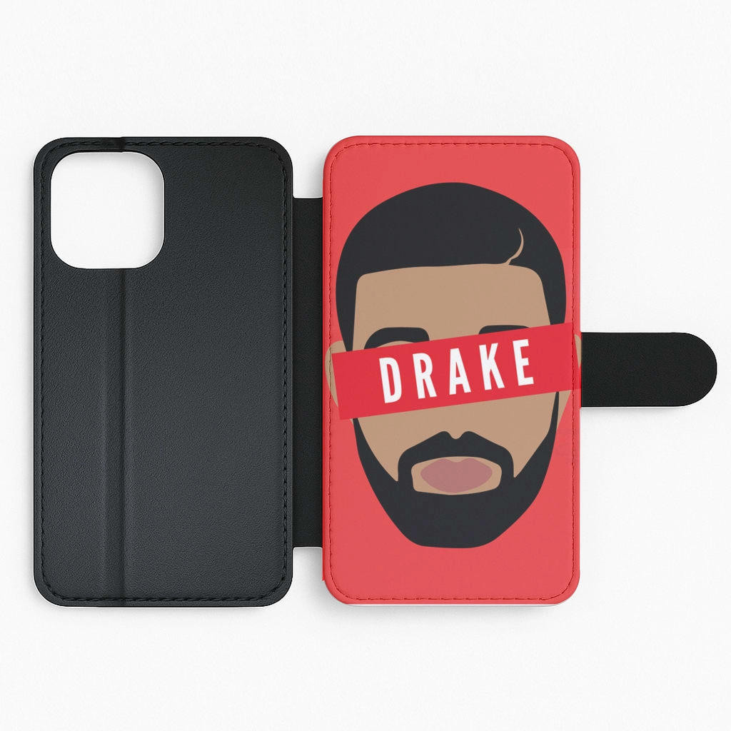 High End Look Red Drake Flip / Wallet Phone Case