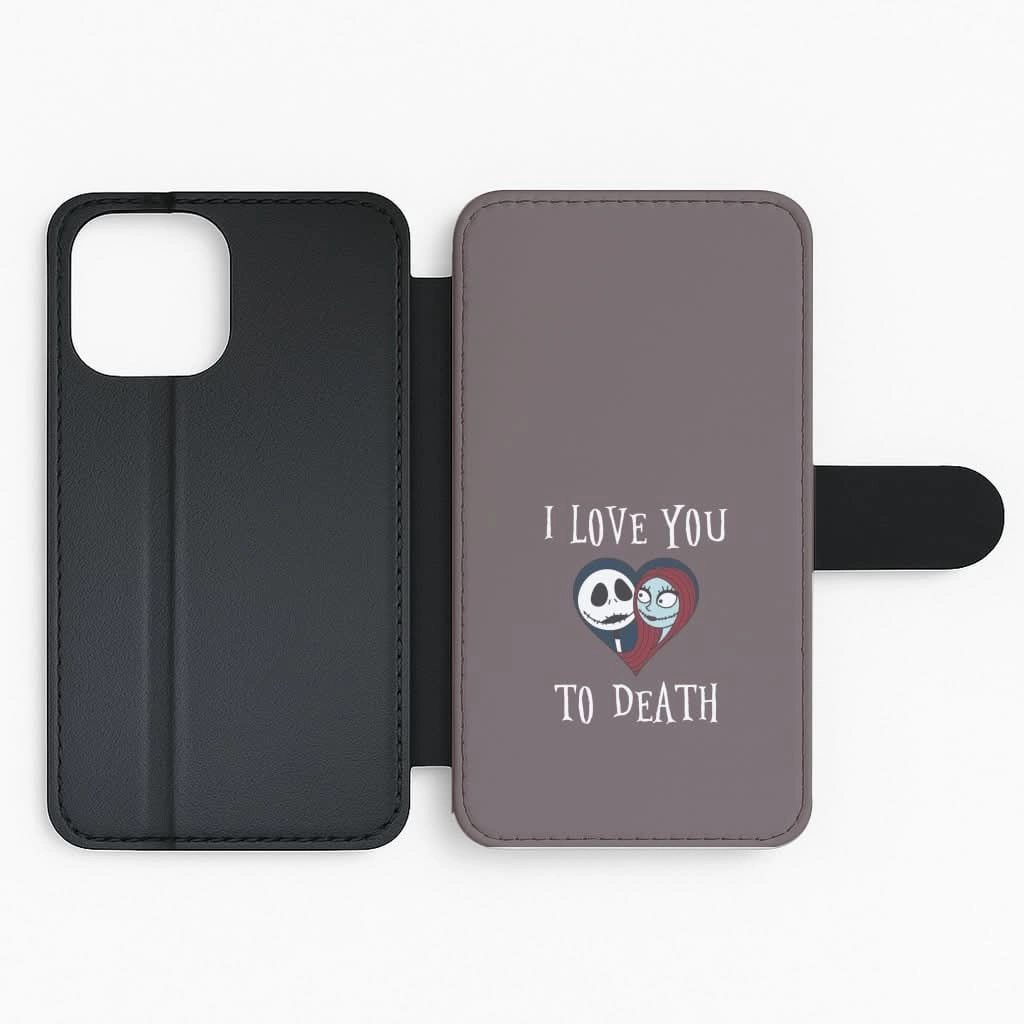 I Love You To Death Heart Flip / Wallet Phone Case Protective Touch high quality build
