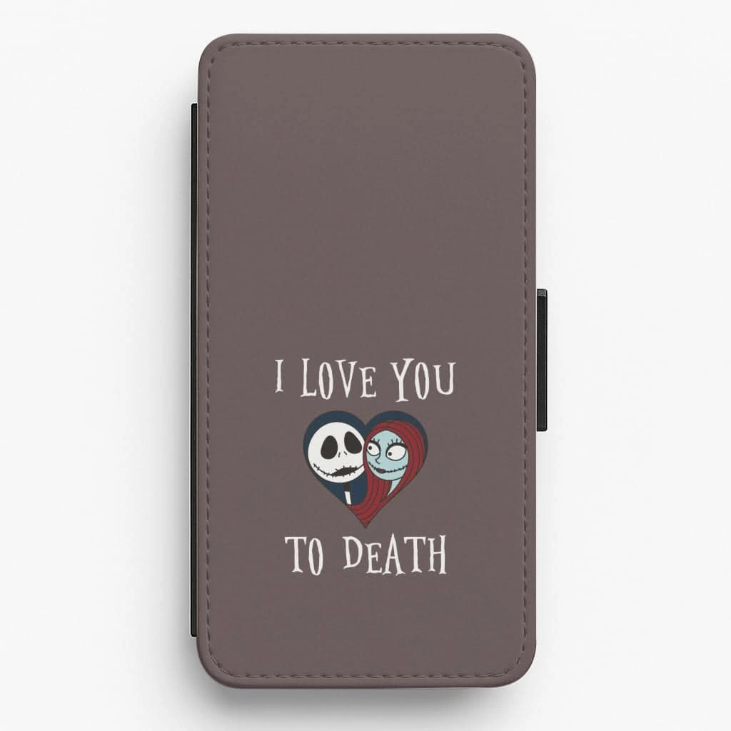 I Love You To Death Heart Flip / Wallet Phone Case Gift Choice Vivid Pattern