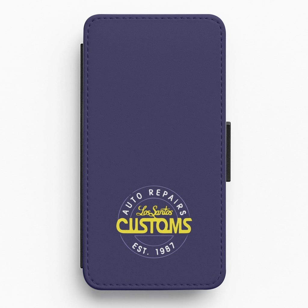 Los Santos Customs - Video Game Flip / Wallet Phone Case Enhanced grip Sleek Guard