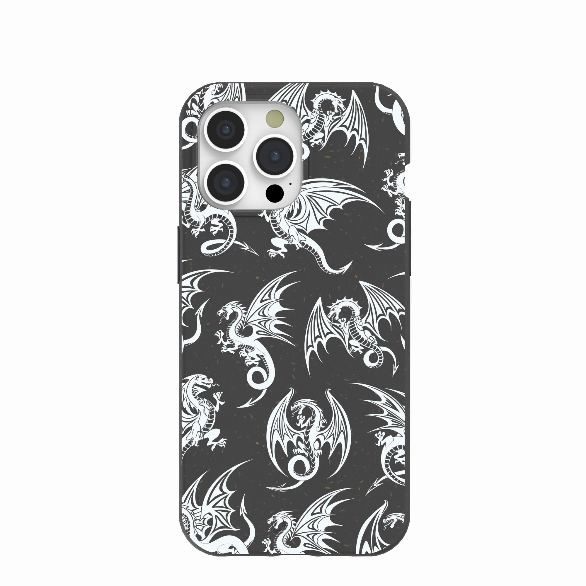 Luxury Texture Design Black Mythical Dragons iPhone 15 Pro Max Case