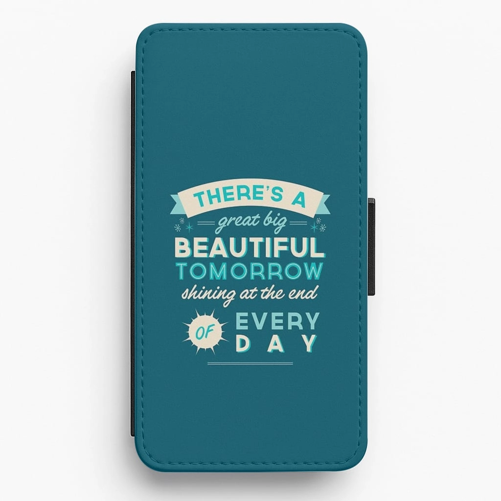 There's A Great Big Beautiful Tomorrow Flip Wallet Phone Case Durable touch Compact Shape