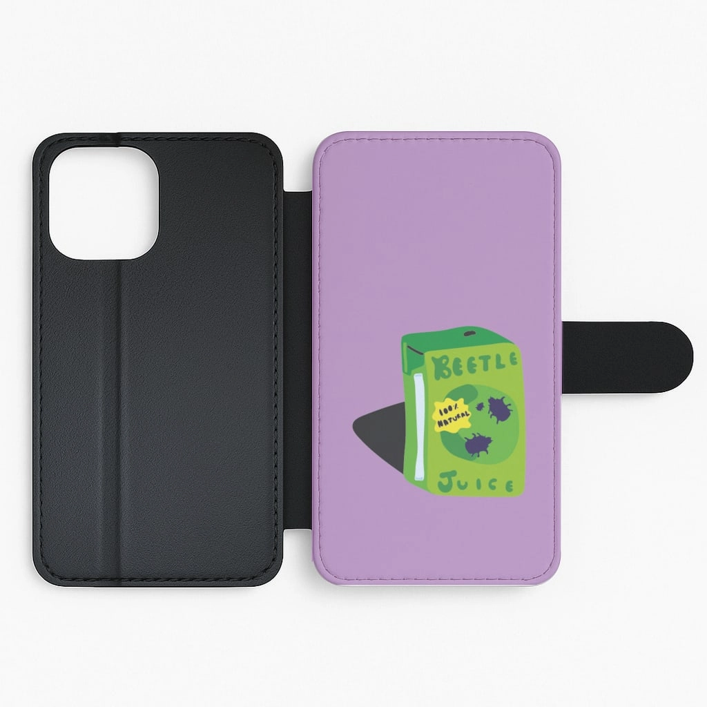 Juice - Beetle Halloween Flip / Wallet Phone Case Smooth Layer Texture