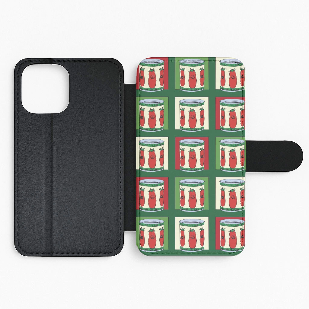 Slim Look Durable Edge Tomato Pattern Flip / Wallet Phone Case