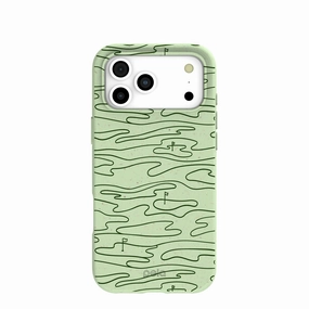 Sage Green Fairway iPhone 17 Pro Max Case Grip Enhanced Impact Cushion