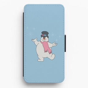 Vivid Detail Texture easy installation Frosty - Snowman Flip / Wallet Phone Case