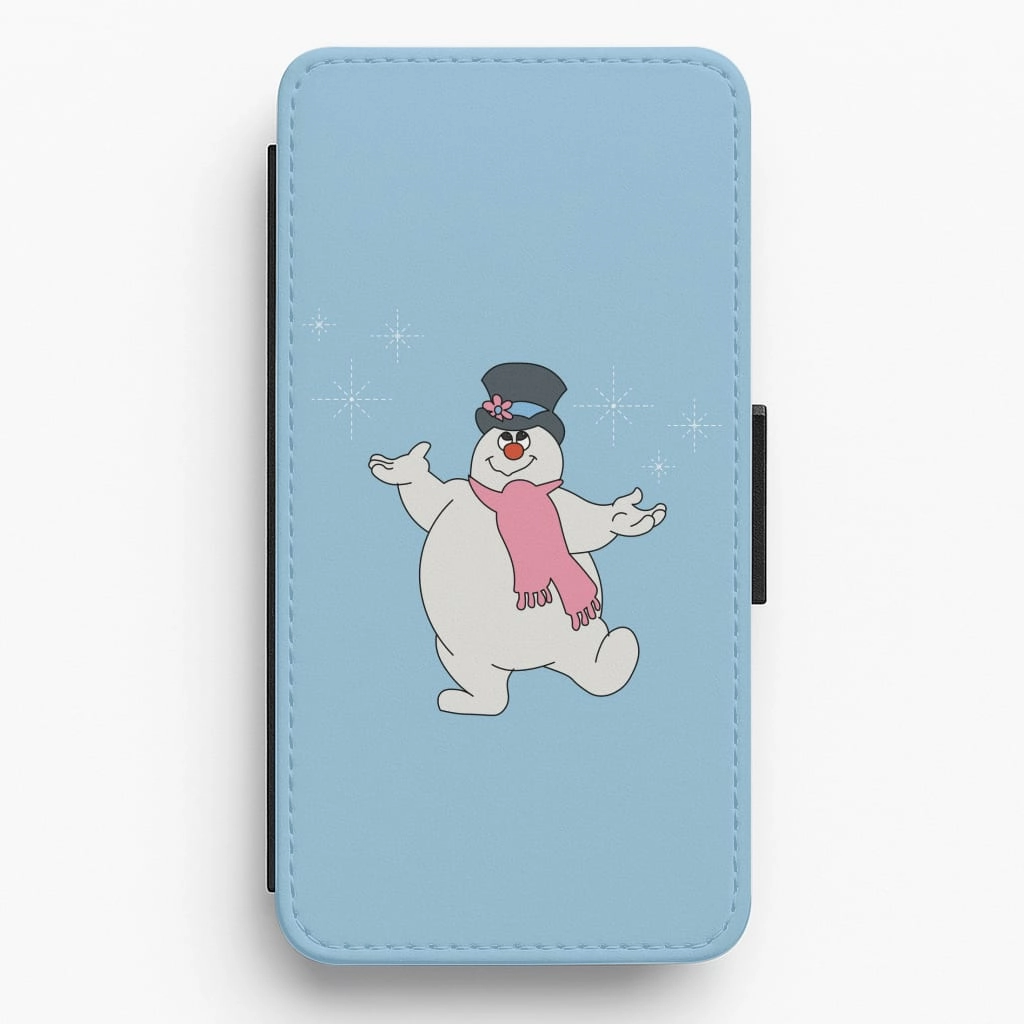 Vivid Detail Texture easy installation Frosty - Snowman Flip / Wallet Phone Case