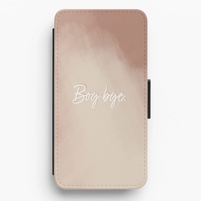 Minimalist Aesthetic Soft edges Boy Bye Flip / Wallet Phone Case