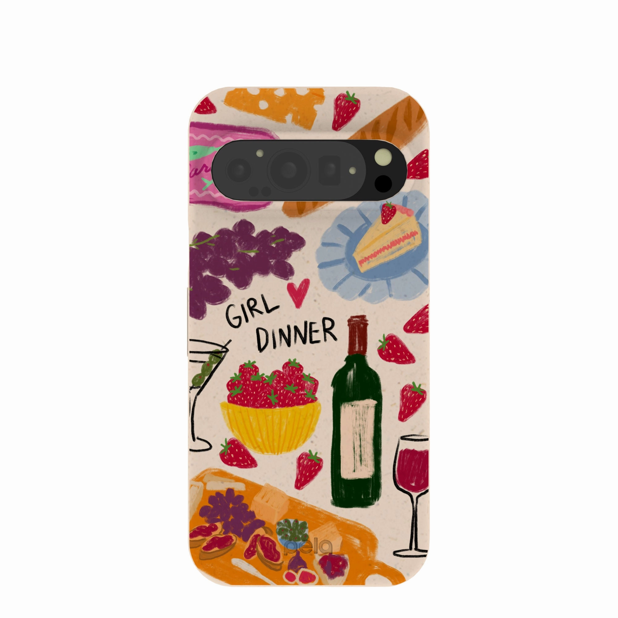 Seashell Girl Dinner Google Pixel 9/9 Pro Case Soft Surface Layer