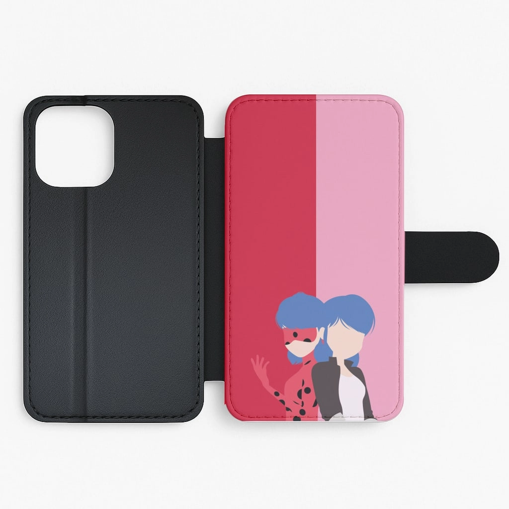 Marinette And Ladybug Flip / Wallet Phone Case Urban Texture
