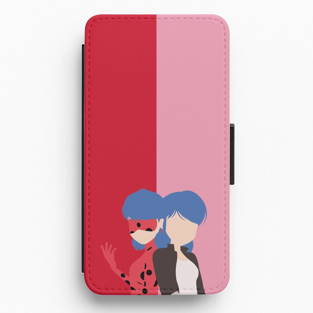 Comfort Finish Marinette And Ladybug Flip / Wallet Phone Case
