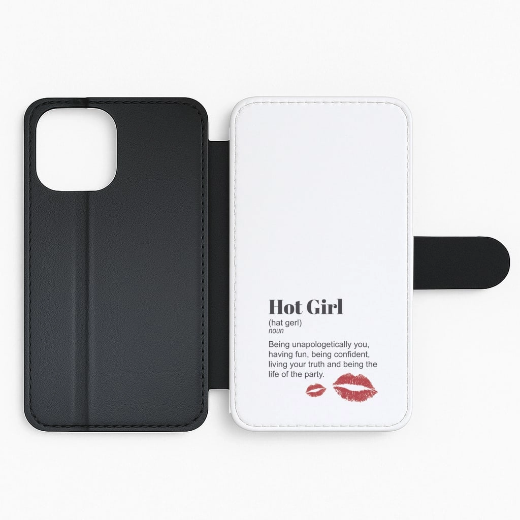 Luxury Texture Design Hot Girl Dictionary Definition Flip / Wallet Phone Case