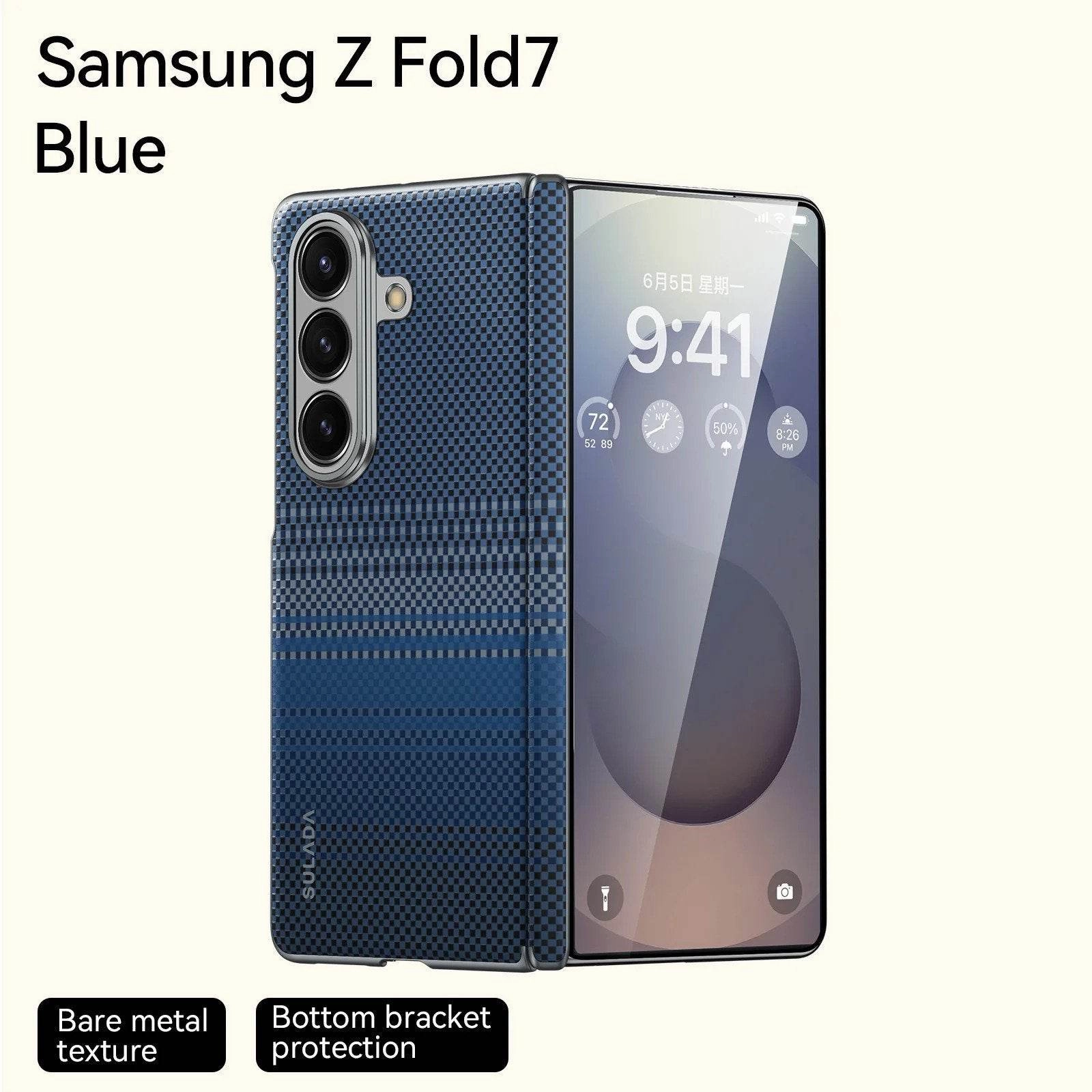 Long Lasting Sleek Detail Galaxy Z Fold7 Sunset Glow Tactile Woven Case