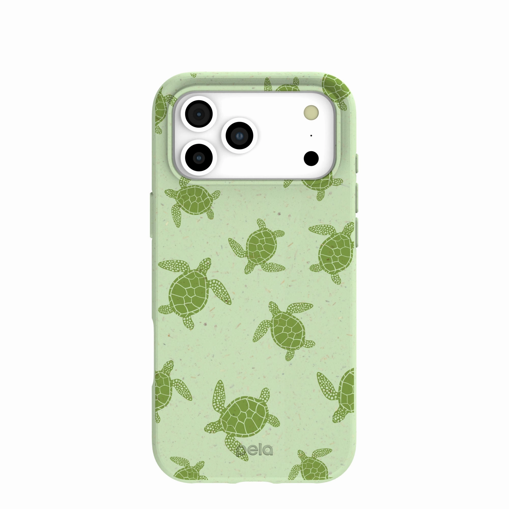 Sage Green Tiny Turtles iPhone 17 Pro Max Case Clear Finish