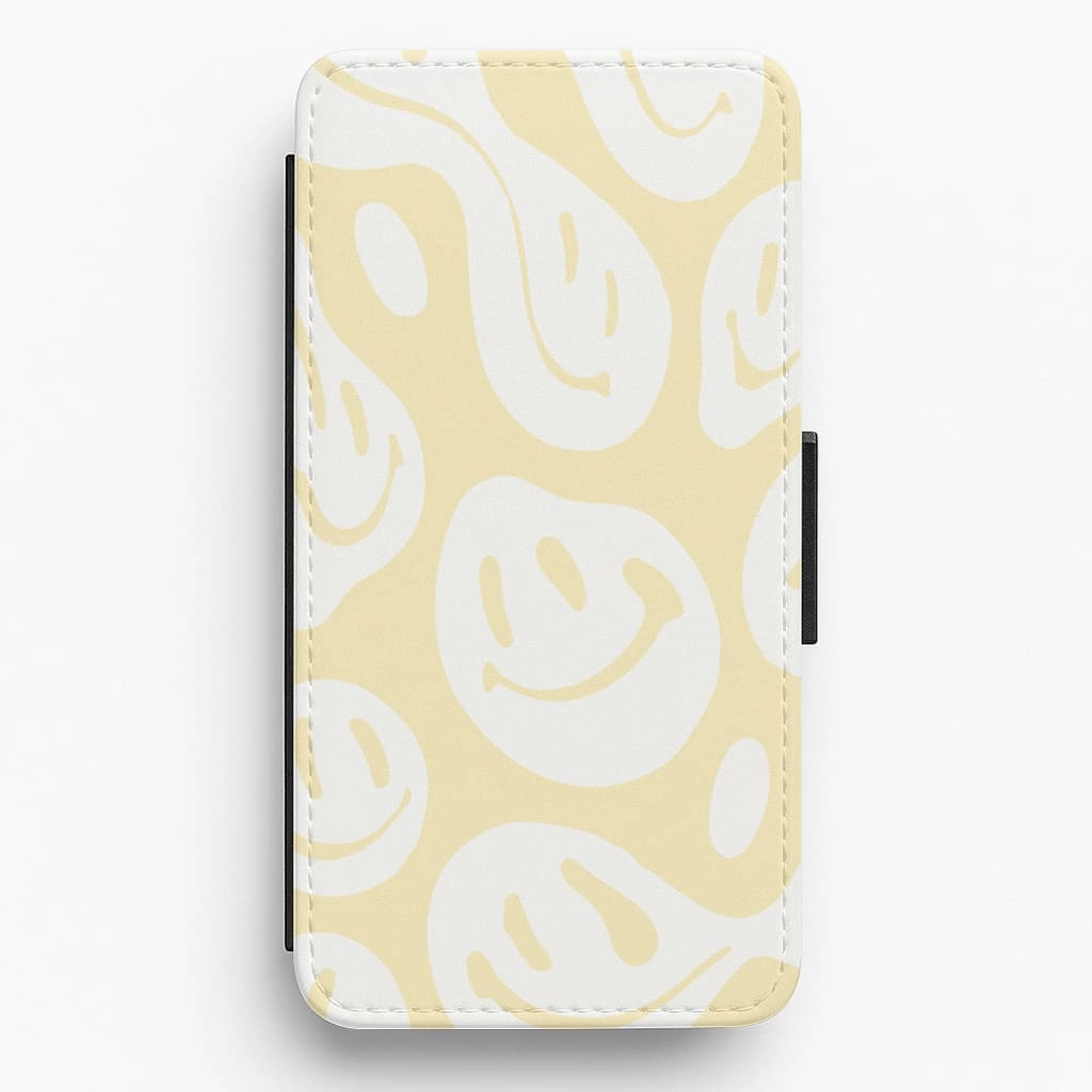 Trippn Smiley - Yellow Flip / Wallet Phone Case Luxury Accent