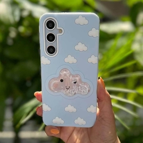 Premium Grip Happy Clouds Smile Phone Case - Samsung
