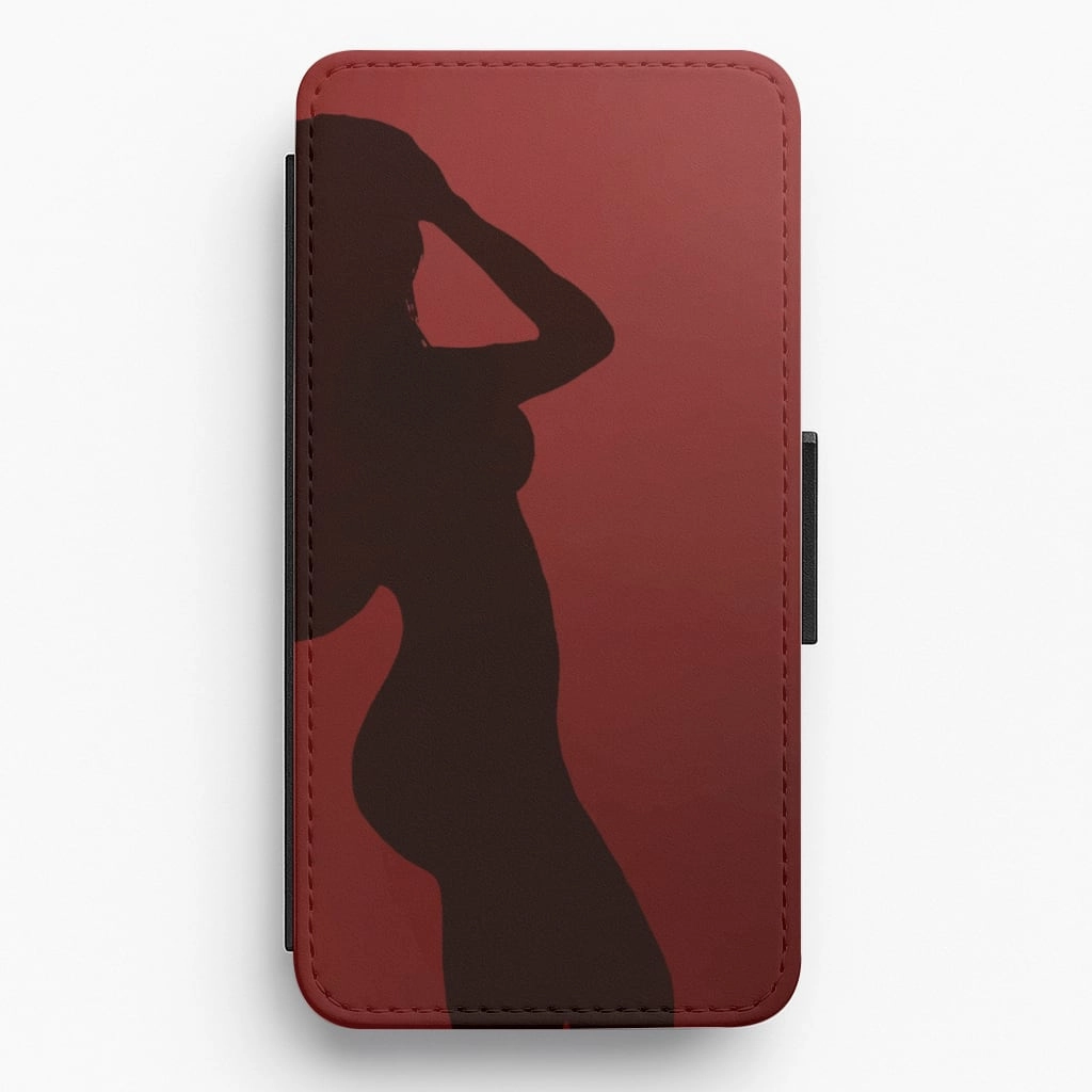 Protective Detailing Comfort Edge Texture Silhouette Challenge - TikTok Flip / Wallet Phone Case