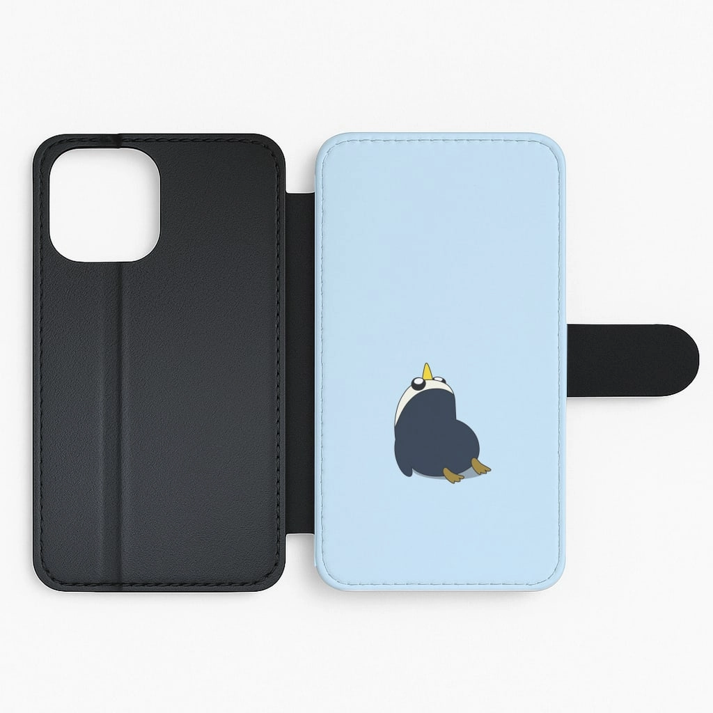 Matte Texture Design Smooth Form Penguins Flip / Wallet Phone Case
