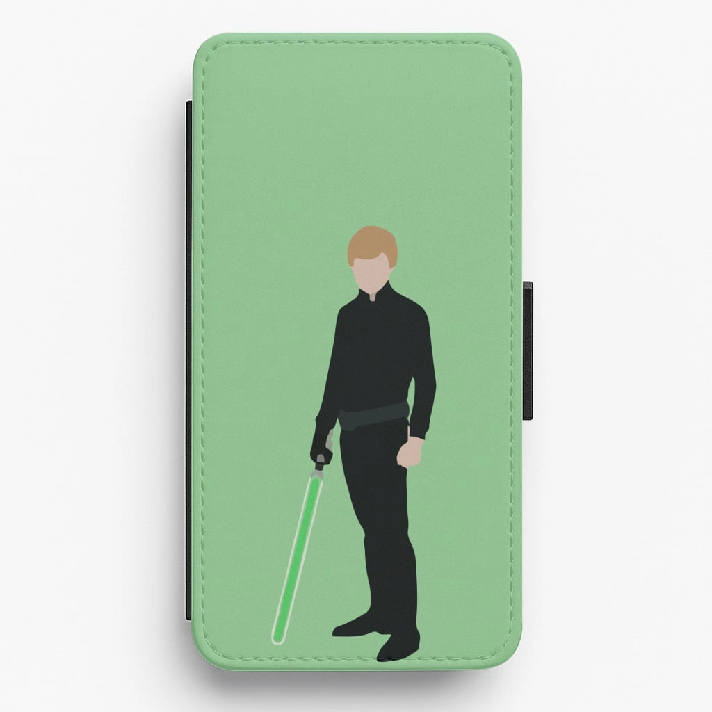 Skywalker Green Lightsaber Flip / Wallet Phone Case Compact Shape