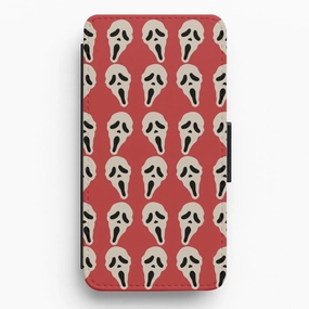Stylish Grip Texture Collage - Halloween Flip / Wallet Phone Case
