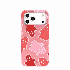 Hybrid Frame Practical Look Bubblegum Pink Phantom Pals iPhone 17 Pro Max Case