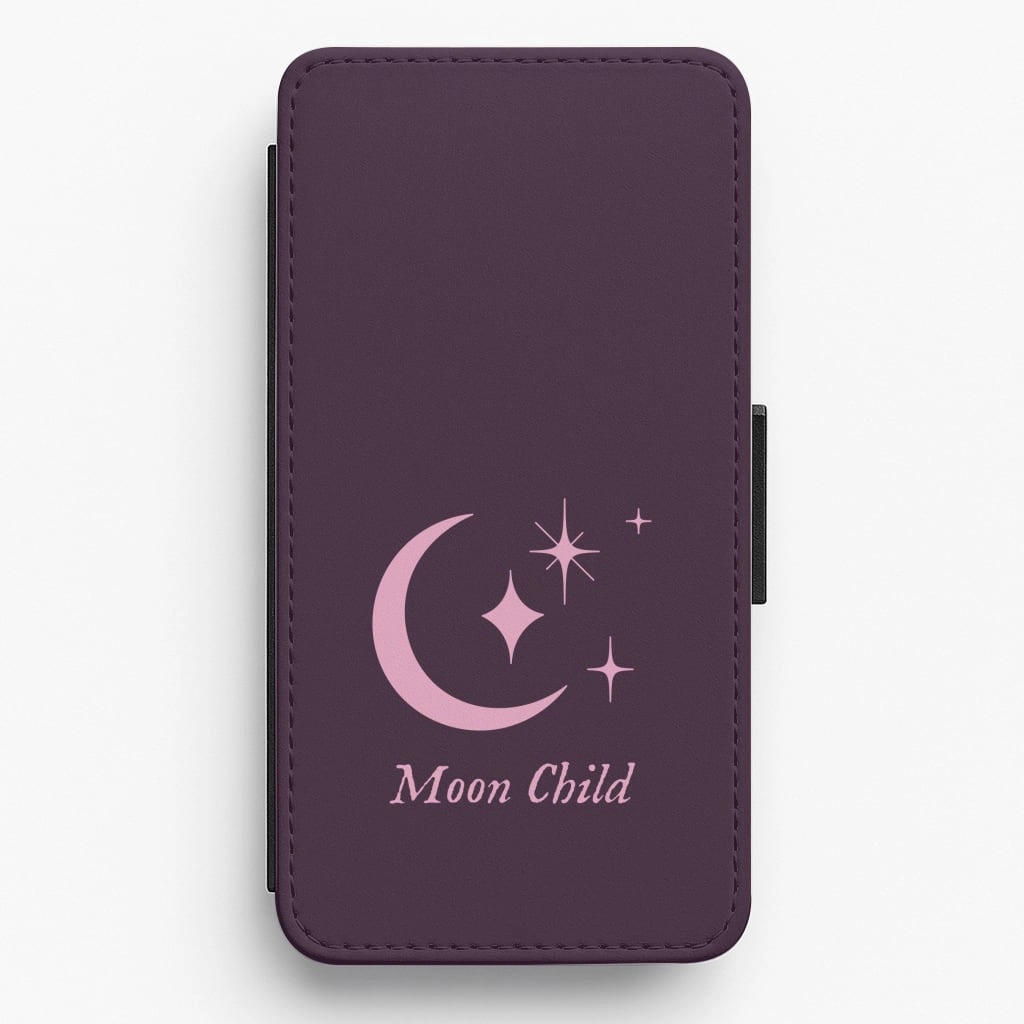 Moon Child  Flip / Wallet Phone Case Handcrafted Design