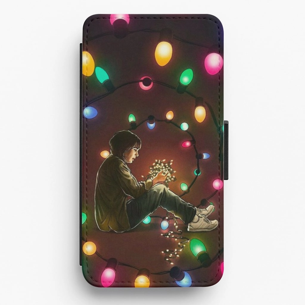 Clear Frame Light Swirl - Stranger Thnigs Flip Wallet Phone Case