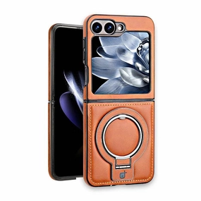 Minimal Frame Galaxy Z Flip Series Magno Pro Leather Bracket Case