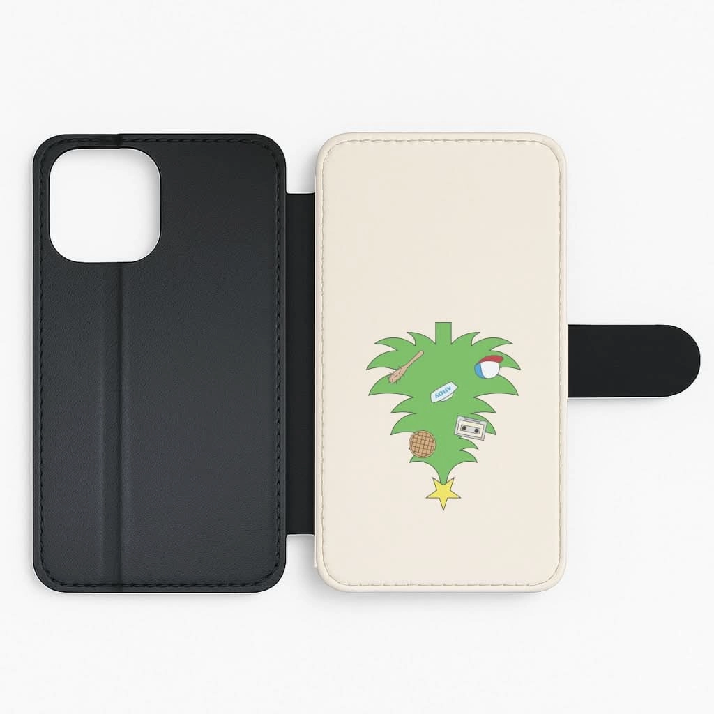 Strong Outline Upside Down Christmas Tree Flip / Wallet Phone Case