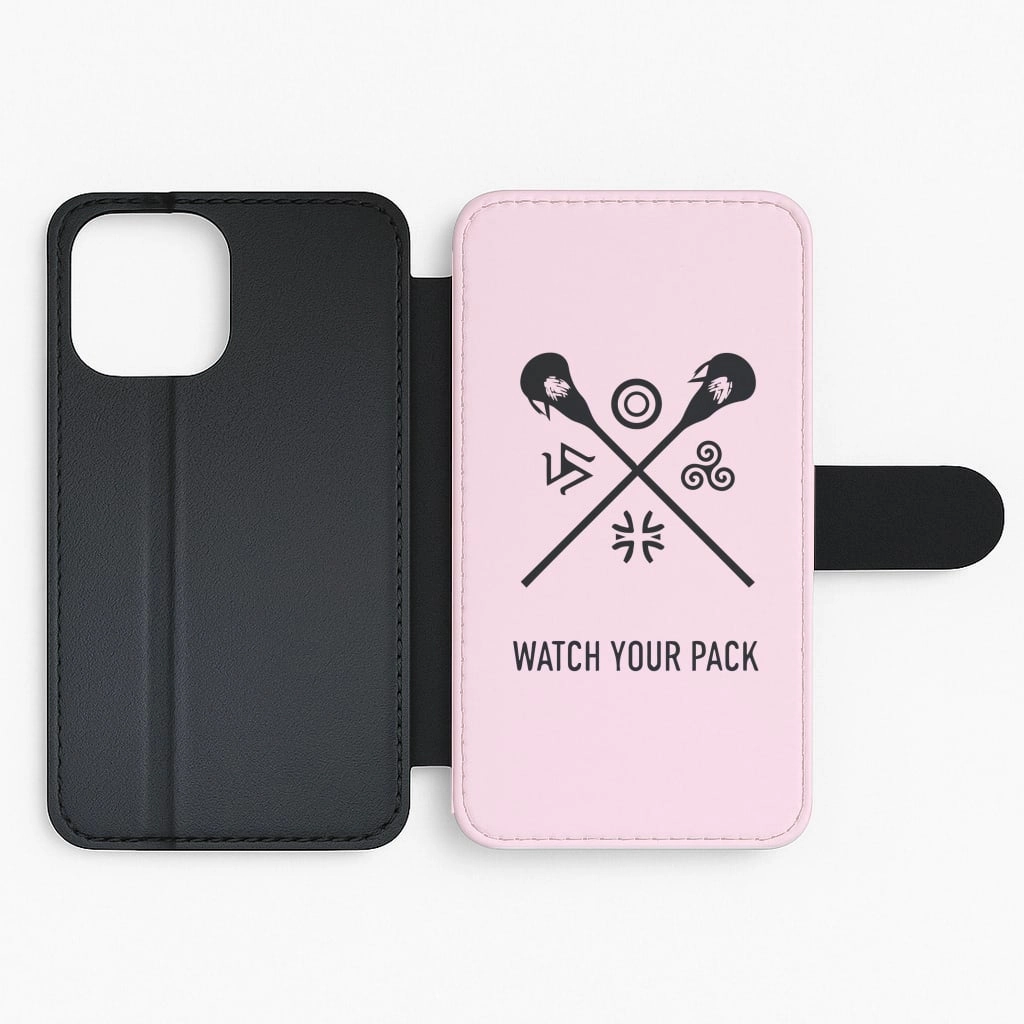 Premium Grip Watch Your Pack - Teen Wolf Flip / Wallet Phone Case