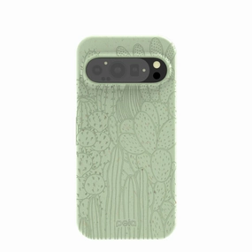 Slim Edge Comfort Texture Layer Sage Green Cacti Google Pixel 9/9 Pro Case