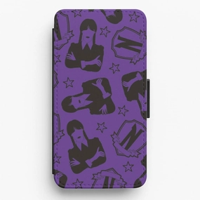 Luxury Surface Stylish Finish Wednesday Pattern Flip / Wallet Phone Case