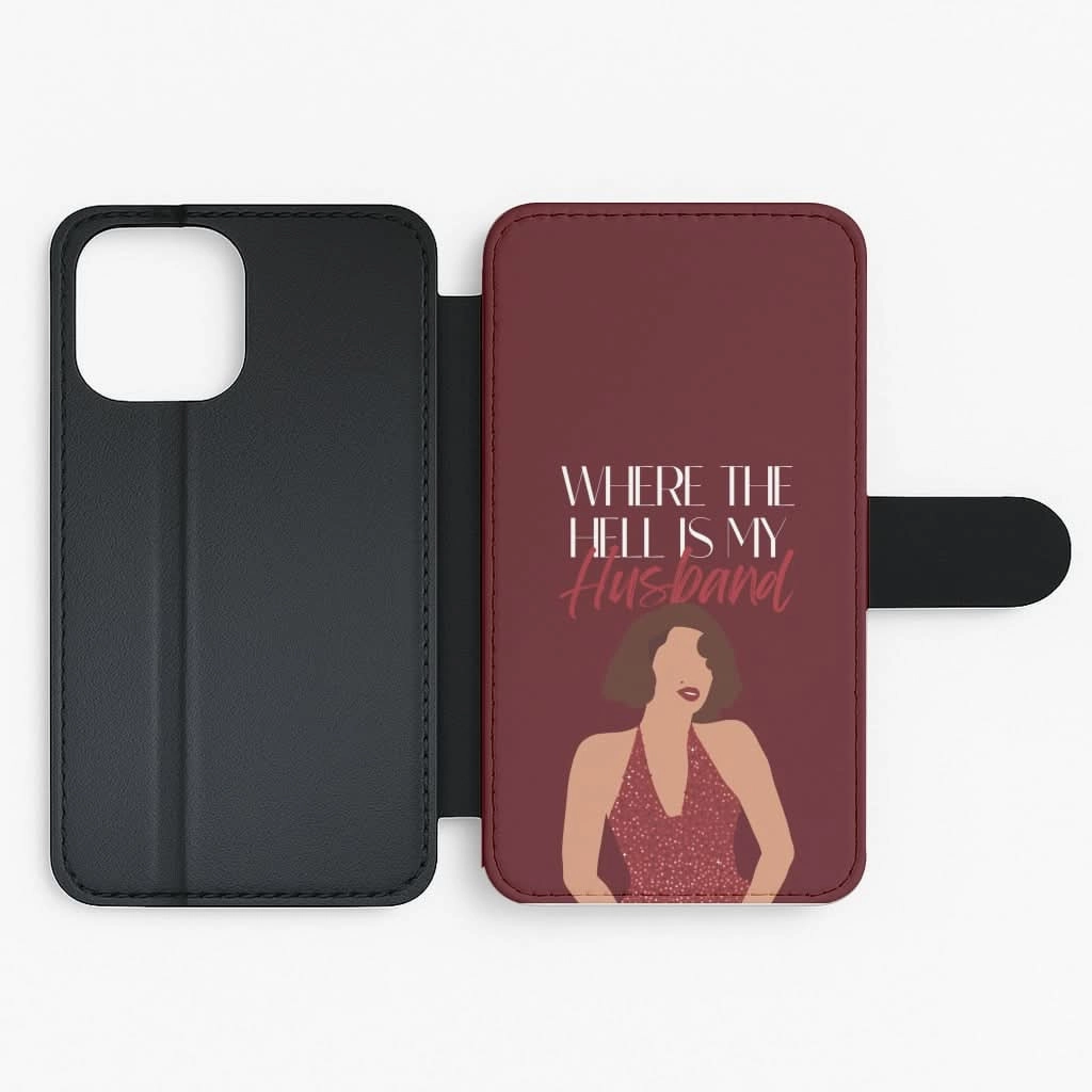 Rugged Pattern Design Where The Hell Flip / Wallet Phone Case