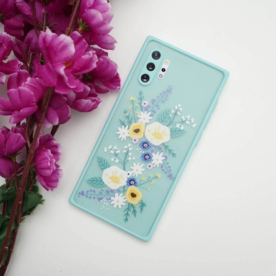 Wildflower Floral Print Matte Finish Case - Samsung Luxury Texture Finish
