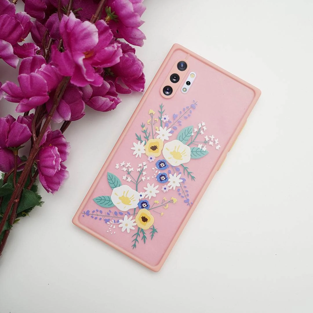 Wildflower Floral Print Matte Finish Case - Samsung Handy Use