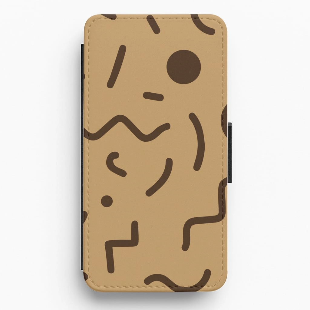 Modern Detail Nude Abstract Pattern - Eighties Flip / Wallet Phone Case