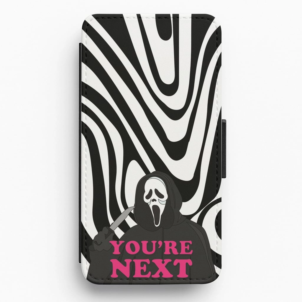 Grip Enhanced Durable Texture Layer You're Next Flip / Wallet Phone Case