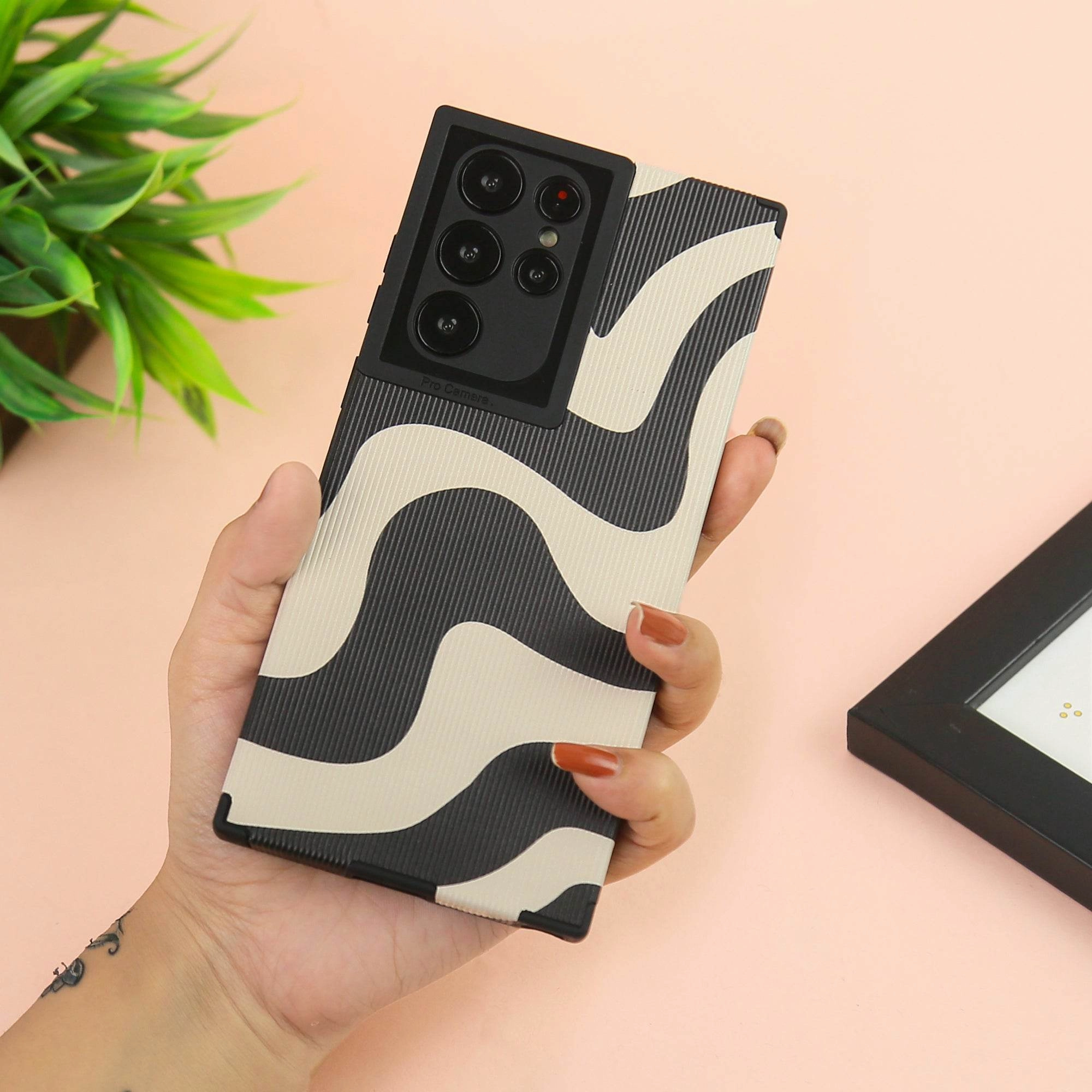 Zebra Print Pattern Soft Case - Samsung Gloss Finish Design Polished Detail Edge